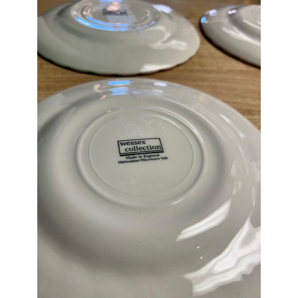 Vintage Royal Wessex Collection 7" England Pink Rosa Plates (Lot of 4) - Picture 6 of 7